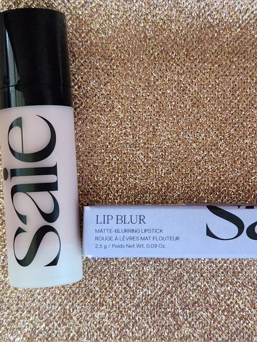Saie Clean Beauty Bundle: Glowy Super Gel & Lip Blur Lipstick - New